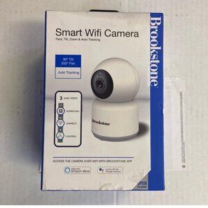 Brookstone Smart WiFi Auto-Tracking Bluetooth Security Camera